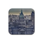 Buenos Aires Argentina Cityscape Aerial View Rubber Coaster (Square)  Front