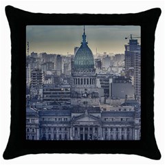 Buenos Aires Argentina Cityscape Aerial View Throw Pillow Case (black) by dflcprintsclothing