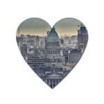 Buenos Aires Argentina Cityscape Aerial View Heart Magnet Front