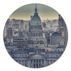 Buenos Aires Argentina Cityscape Aerial View Magnet 5  (round) by dflcprintsclothing