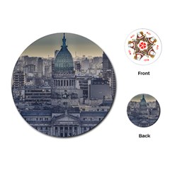 Buenos Aires Argentina Cityscape Aerial View Playing Cards Single Design (round) by dflcprintsclothing