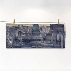 Buenos Aires Argentina Cityscape Aerial View Hand Towel by dflcprintsclothing