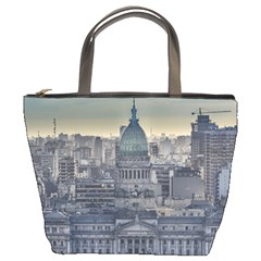 Buenos Aires Argentina Cityscape Aerial View Bucket Bag by dflcprintsclothing