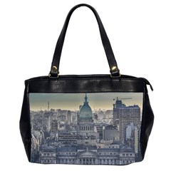 Buenos Aires Argentina Cityscape Aerial View Oversize Office Handbag (2 Sides) by dflcprintsclothing