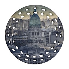 Buenos Aires Argentina Cityscape Aerial View Ornament (round Filigree) by dflcprintsclothing