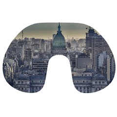 Buenos Aires Argentina Cityscape Aerial View Travel Neck Pillow by dflcprintsclothing