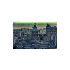 Buenos Aires Argentina Cityscape Aerial View Cosmetic Bag (xs) by dflcprintsclothing