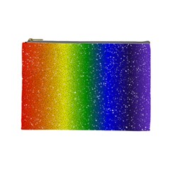 Glitter Rainbow Cosmetic Bag (large) by avandelforestdesigns2