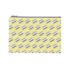 Genderqueer Flag Pattern Cosmetic Bag (large) by avandelforestdesigns2