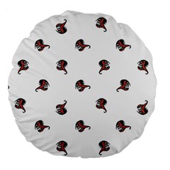 Ugly Monster Fish Drawing Large 18  Premium Round Cushions by dflcprintsclothing