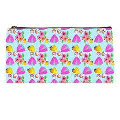 Girl With Hood Cape Heart Lemon Pattern Blue Pencil Case by snowwhitegirl