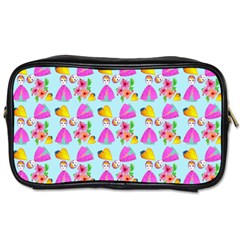 Girl With Hood Cape Heart Lemon Pattern Blue Toiletries Bag (two Sides) by snowwhitegirl