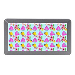 Girl With Hood Cape Heart Lemon Pattern Blue Memory Card Reader (mini) by snowwhitegirl