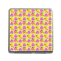 Girl With Hood Cape Heart Lemon Pattern Yellow Memory Card Reader (square 5 Slot) by snowwhitegirl