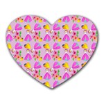 Girl With Hood Cape Heart Lemon Pattern Lilac Heart Mousepads Front