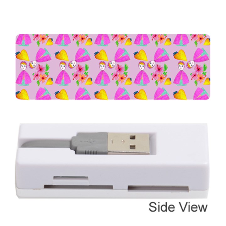 Girl With Hood Cape Heart Lemon Pattern Lilac Memory Card Reader (Stick)