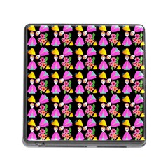 Girl With Hood Cape Heart Lemon Pattern Black Memory Card Reader (square 5 Slot) by snowwhitegirl