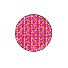 Girl With Hood Cape Heart Lemon Pattern Pink Hat Clip Ball Marker (4 Pack) by snowwhitegirl