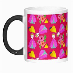 Girl With Hood Cape Heart Lemon Pattern Pink Morph Mugs by snowwhitegirl