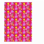 Girl With Hood Cape Heart Lemon Pattern Pink Large Garden Flag (Two Sides) Back