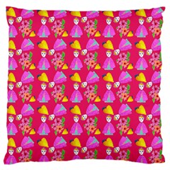 Girl With Hood Cape Heart Lemon Pattern Pink Standard Flano Cushion Case (two Sides) by snowwhitegirl