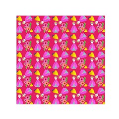 Girl With Hood Cape Heart Lemon Pattern Pink Small Satin Scarf (square) by snowwhitegirl