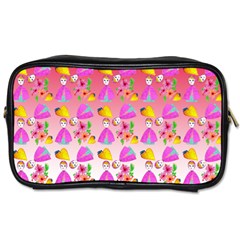 Girl With Hood Cape Heart Lemon Pattern Red Ombre Toiletries Bag (one Side) by snowwhitegirl