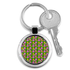 Girl With Hood Cape Heart Lemon Pattern Green Key Chain (round) by snowwhitegirl