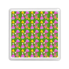 Girl With Hood Cape Heart Lemon Pattern Green Memory Card Reader (square) by snowwhitegirl