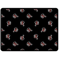 Ugly Monster Fish Motif Print Pattern Double Sided Fleece Blanket (large)  by dflcprintsclothing