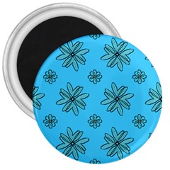 Blue Repeat Pattern 3  Magnets by emmamatrixworm