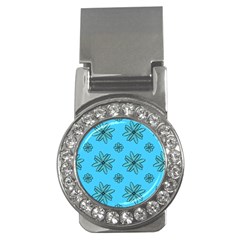 Blue Repeat Pattern Money Clips (cz)  by emmamatrixworm