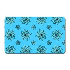 Blue Repeat Pattern Magnet (rectangular) by emmamatrixworm