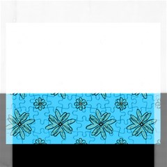 Blue Repeat Pattern Rectangular Jigsaw Puzzl