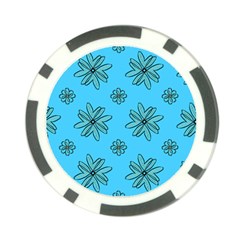 Blue Repeat Pattern Poker Chip Card Guard