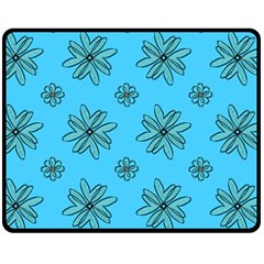 Blue Repeat Pattern Fleece Blanket (medium) 