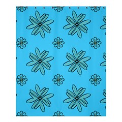 Blue Repeat Pattern Shower Curtain 60  X 72  (medium) 