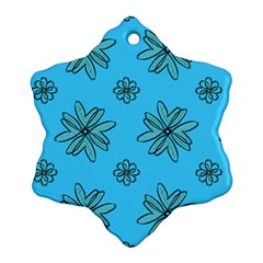 Blue Repeat Pattern Ornament (snowflake)