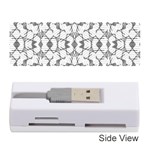 Grey And White Abstract Geometric Print Memory Card Reader (Stick) Front