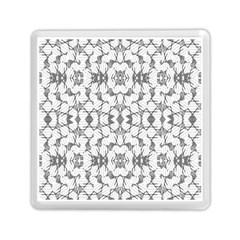 Grey And White Abstract Geometric Print Memory Card Reader (square) by dflcprintsclothing