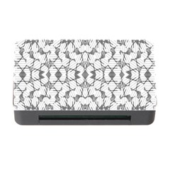 Grey And White Abstract Geometric Print Memory Card Reader With Cf by dflcprintsclothing