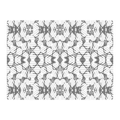 Grey And White Abstract Geometric Print Double Sided Flano Blanket (mini)  by dflcprintsclothing