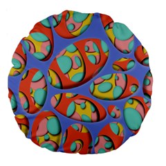 The Right Work Large 18  Premium Flano Round Cushions by emmamatrixworm