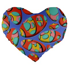 Urban Design  Large 19  Premium Flano Heart Shape Cushions by emmamatrixworm