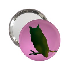 Owl Bird Branch Nature Animal 2 25  Handbag Mirrors by HermanTelo