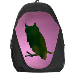 Owl Bird Branch Nature Animal Backpack Bag