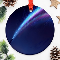 Light Fleeting Man s Sky Magic Round Ornament (Two Sides)