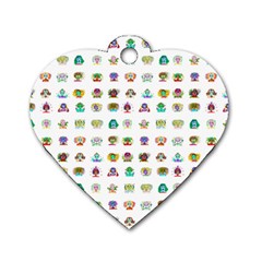 All The Aliens Teeny Dog Tag Heart (two Sides) by ArtByAng