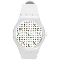 All The Aliens Teeny Round Plastic Sport Watch (m) by ArtByAng