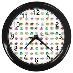 All The Aliens Teeny Wall Clock (black)